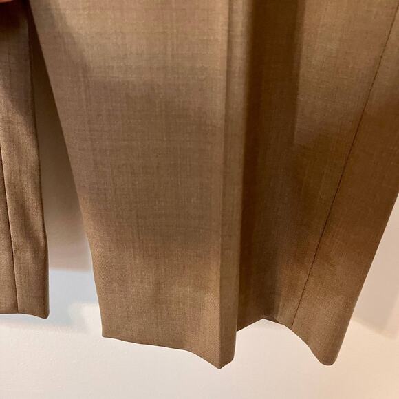 Paul Betenly Vantage Dress Pants Mens Size 34 Tan Super 120's Wool Classic - Picture 8 of 13